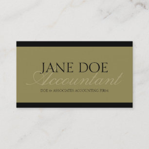 Accountant Antiek Gold Script Visitekaartje