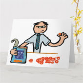 Accountant Bean Counter Kaart (Gele Bloem)