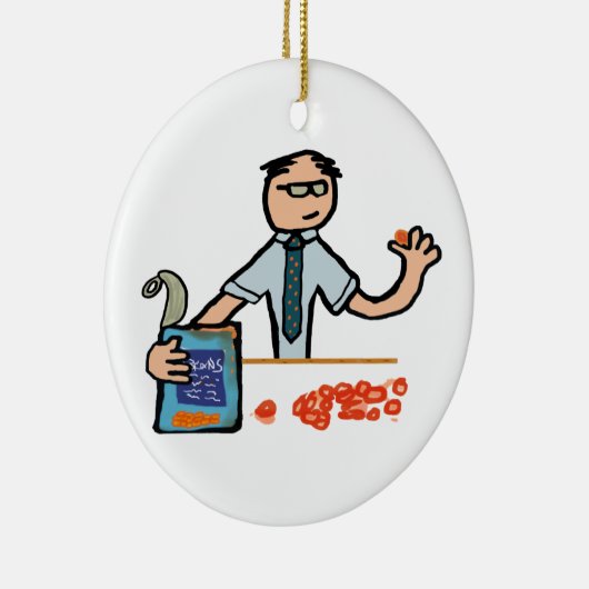 Accountant Bean Counter Keramisch Ornament (Rechts)