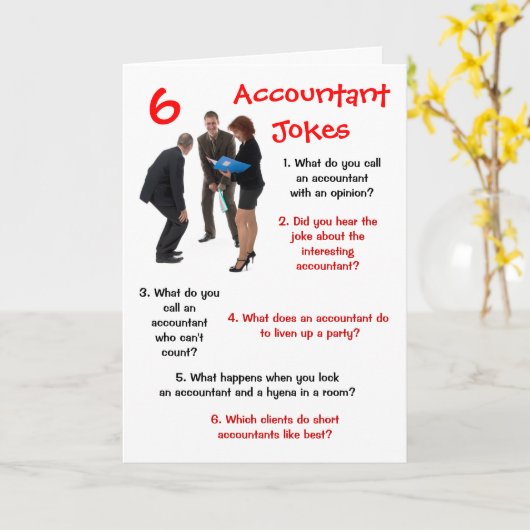 Accountant Birthday Card | Accountant Jokes Humor Kaart (Gele Bloem)