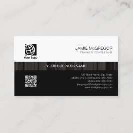 Accountant Boekhouder Simple Black Stripe Visitekaartje