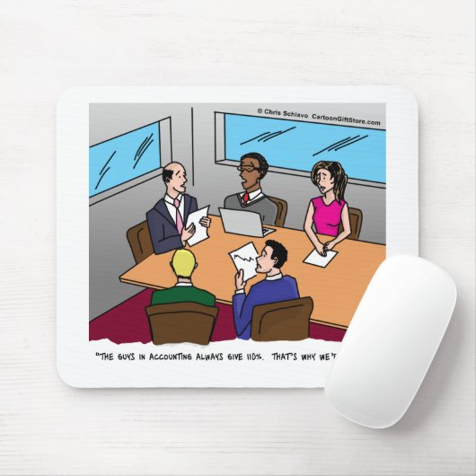 Accountant Cartoon Mousepad Muismat (Met muis)