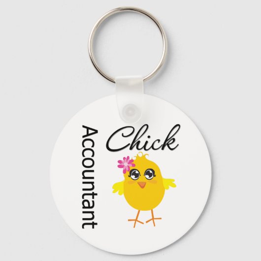 Accountant Chick Sleutelhanger (Voorkant)