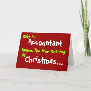 Accountant Christmas Humor Voeg bijschrift en beri Feestdagen Kaart