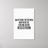 Accountant Costume Accounting Kantoor Inmate Canvas Afdruk (Voorkant)