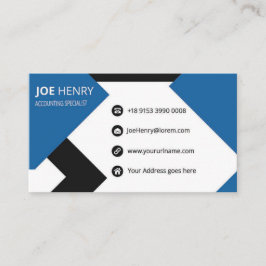 Accountant CPA Blauw en Wit Visitekaartje