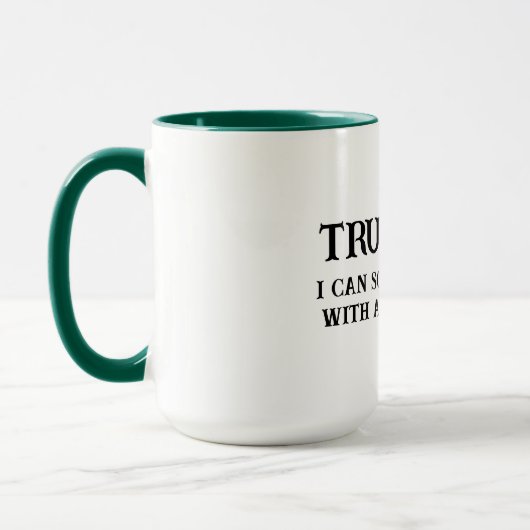 Accountant Data Nerd Ik kan alles oplossen Koffie Mok (Links)