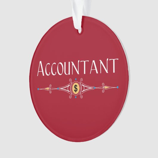 Accountant decoratieve lijn ornament (voorkant)