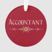 Accountant decoratieve lijn ornament (voorkant)