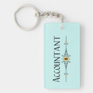 Accountant decoratieve lijn sleutelhanger
