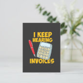Accountant: Doorlopende hoorfacturen Briefkaart (Staand voorkant)