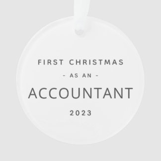 Accountant Eerste Kerstmis Moderne Douane Ornament