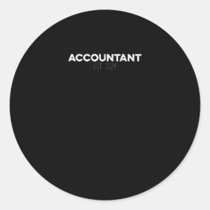 Accountant EST 2024: Boekhoudkundige CPA Accountan Ronde Sticker