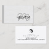 Accountant Finance Monogram Visitekaartje (Voorkant / Achterkant)