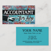 Accountant for Hire Visitekaartjes - Blue Red (Voorkant / Achterkant)