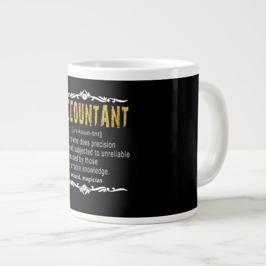 Accountant Funny Definition Custom Cft Extra Grote Beker (Voorkant rechts)