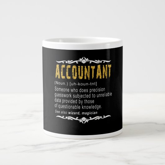 Accountant Funny Definition Custom Cft Extra Grote Beker (Voorkant)