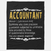 Accountant Funny Definition Custom Cft Fleece Deken (Voorkant)