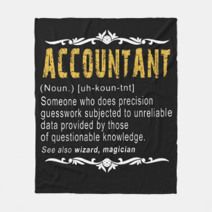Accountant Funny Definition Custom Cft Fleece Deken