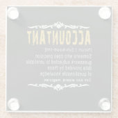 Accountant Funny Definition Custom Cft Glazen Onderzetter (Achterkant)