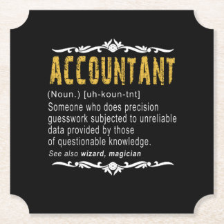 Accountant Funny Definition Custom Cft Kartonnen Onderzetters