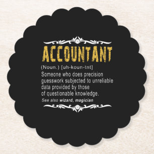 Accountant Funny Definition Custom Cft Kartonnen Onderzetters
