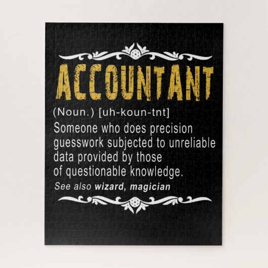 Accountant Funny Definition Custom Cft Legpuzzel (Verticaal)