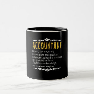 Accountant Funny Definition Custom Cft Tweekleurige Koffiemok