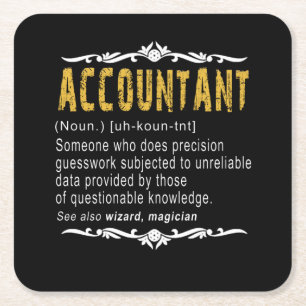 Accountant Funny Definition Custom Cft Vierkante Kartonnen Onderzetter