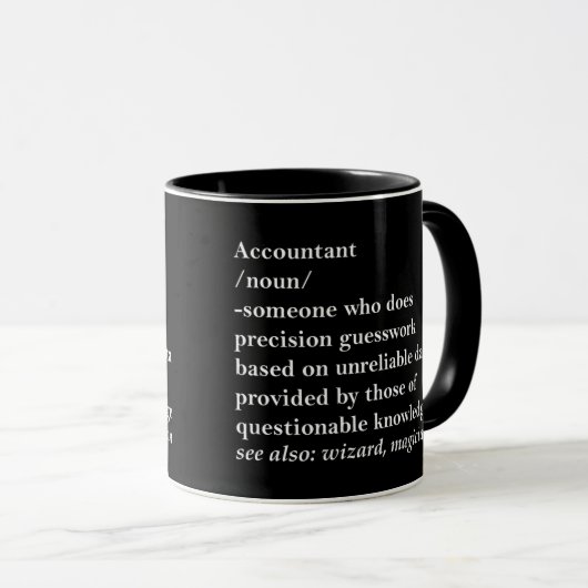 Accountant Funny Definition Mok (Voorkant rechts)