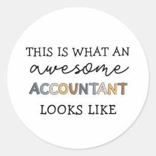 Accountant Funny Geweldige Accountant CPA Cadeaubo Ronde Sticker