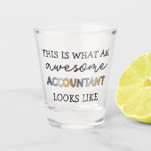 Accountant Funny Geweldige Accountant CPA Cadeaubo Shot Glas (Voorkant)
