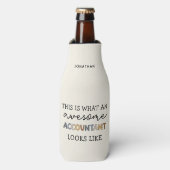 Accountant Funny Geweldige CPA Custom Flesjeskoeler (Fles Voorkant)