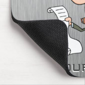 Accountant; Geborsteld metaal-look Muismat (Hoek)