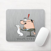 Accountant; Geborsteld metaal-look Muismat (Met muis)