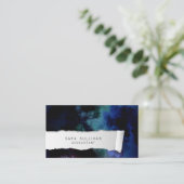 Accountant Geript Papier Blauw Abstract Financiën Visitekaartje (Staand voorkant)