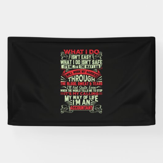 Accountant Gift | My Way Of Life Im An Accountant Spandoek (Horizontaal)