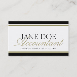 Accountant Gold Script Visitekaartje