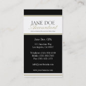 Accountant Gold Script Visitekaartje (Achterkant)
