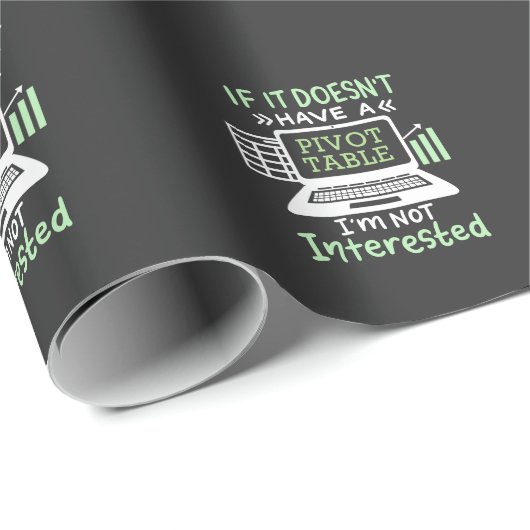 Accountant heeft een draaitabel cadeaupapier (Rol Hoek)