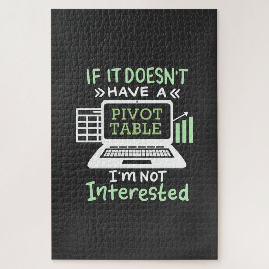 Accountant heeft een draaitabel legpuzzel (Verticaal)