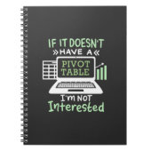 Accountant heeft een draaitabel notitieboek (Voorkant)