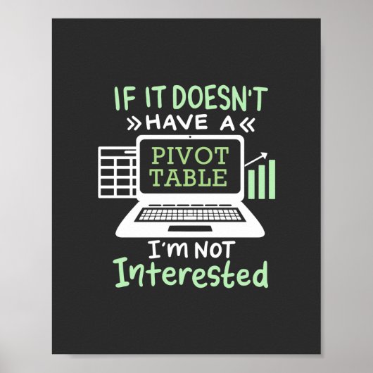 Accountant heeft een draaitabel poster (Voorkant)