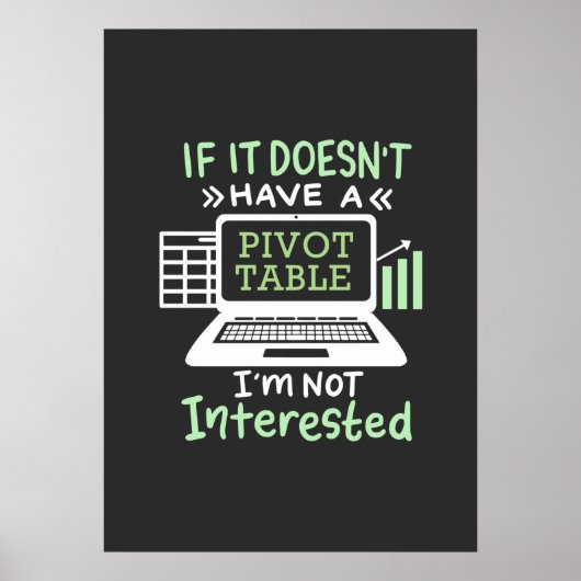 Accountant heeft een draaitabel poster (Voorkant)