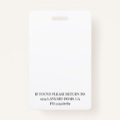 Accountant ID Foto Eenvoudige Logo Badge (Achterkant)