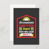 Accountant kan het herstellen bedankkaart (Voorkant / Achterkant)