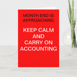 Accountant - Keep Calm Accounting - Birthday Kaart