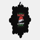 Accountant Kerstverlichting Pyjama Shirt Ornament Kaart (Rechts)