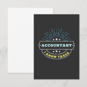 Accountant Know Taxes Bedankkaart (Voorkant / Achterkant)