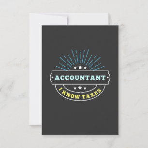 Accountant Know Taxes Bedankkaart